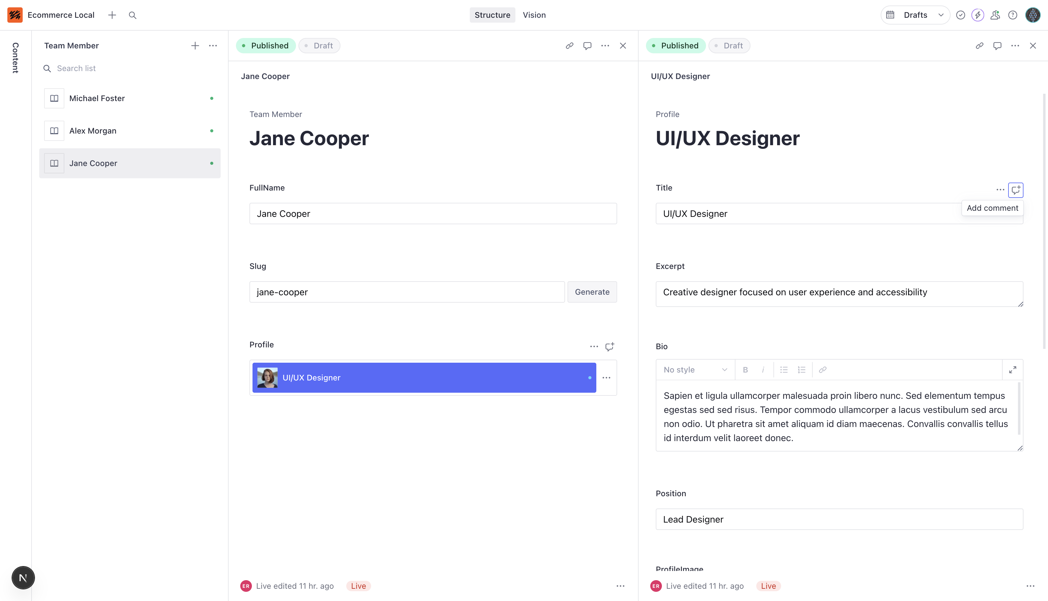 New Admin Console Content Management System Interface